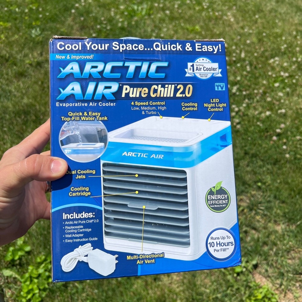 Arctic Air Pure Chill 2.0 Evaporative Air Cooler White Personal AC New